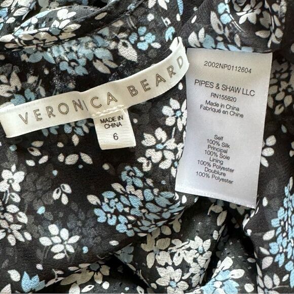 Veronica Beard Sean Silk Floral Mini Dress Size 6 - Picture 3 of 16